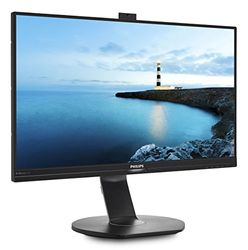 Philips 272B7QPTKEB Monitor 27" LED IPS, Risoluzione 2K QHD 2560 x 1440, Webcam e Microfono Integrati, Powersensor, 5 ms, Audio Integrato, HDMI, Display Port, Mini Display Port, VGA, USB, Vesa, Nero