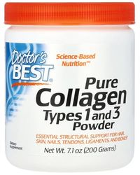 Doctor's Best - Colágeno Puro Tipo 1 y 3 | Apoya la salud de la piel y las articulaciones - 200g Polvo