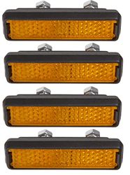 cyclingcolors 4x fiets pedaal reflectoren oranje verstelbaar om fiets MTB fiets hoge zichtbaarheid te schroeven