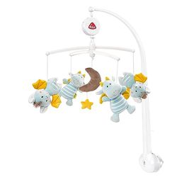 Fehn Muziekdoosje, baby, slaaphulp, met melodie "Mozarts Wiegenlied", muziekspeelgoed met schattige dieren, voor babybedje, voor baby's van 0-5 maanden, Little Castle