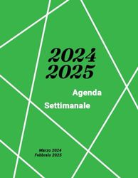 Agenda Settimanale: Formato grande A4 | Pianificatore settimanale 12 mesi, 1 settimana su 2 pagine