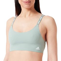 adidas Scoop Lounge-Sujetador Ropa Interior, Verde Oliva, XS para Mujer