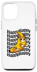 Coque pour iPhone 13 Pro Happy Banana Cat Meme Bananacat Happy Kitty Amoureux des chats Meme