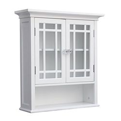 Armoire de toilette murale salle De Bain en Bois 2 Portes Blanc Neal Teamson Home 7473