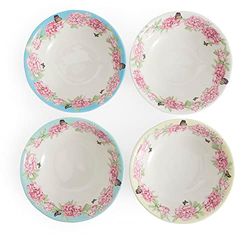 Royal Albert Pasta Bowl, Porcelain, Miranda Kerr Everyday Friendship, Mixed Colours, 4pcs, Pink