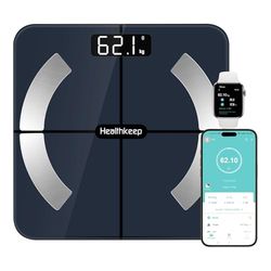 Personvåg, uppkopplad Bluetooth-våg, impedansmätare, med 13 kroppsdata (BMI kroppsfett BMR muskelvatten) för APP Max 180 kg