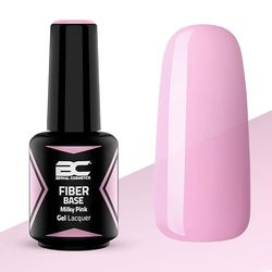 Milky Pink fiberbas, 15 ml, mjölkrosa, halvpermanenta emaljer, stark, flexibel och tät, förlängs upp till 1 cm, Bernal Cosmetics
