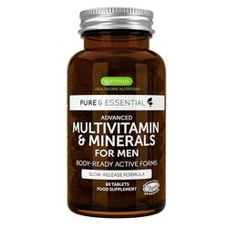 Multivitamines & Minéraux pour Hommes avec Lycopène, Zinc, Vitamine D3, B6 et B12 Méthylées pour plus d’Énergie, la Santé Immunitaire & Cardiaque, Libération Lente, 60 comprimés – par Igennus