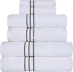 Simpli-Magic 79509 Set di 8 asciugamani di alta qualità, 2 asciugamani da bagno, mani, 4 asciugamani, 100% cotone filato ad anello, altamente assorbenti per bagno, palestra, hotel e spa, (2) 68,6 x