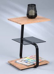 M2 Kollektion Lugana Table d'appoint en Bois, décoration Artisanale, 40 x 56 x 39 cm