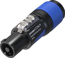 NEUTRIK | Connecteurs Powercon NAC3FXX | NAC3FXXA-W-S Powercon | 6-12 mm bleu