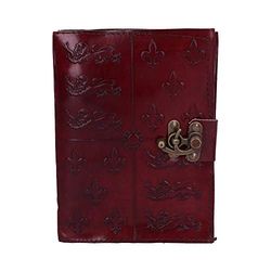 Nemesis Now Lockable Red Leather Medieval Embossed Journal, Paper, Burgundy, One Size