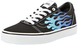 Vans Ward, Sneaker, Flame Black/White, 23 EU, vlam, zwart, wit, 23 EU