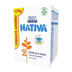 Nestlé NATIVA 2 Leche De Continuación 2 para bebés a partir de los 6 meses. Caja de 1,2kg.