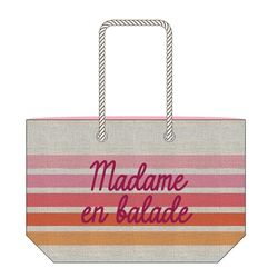 JET LAG, SH8528, Borsa da Spiaggia a Righe, Design Elegante e alla Moda, Ampia Capacità di Stoccaggio, Materiali di Alta Qualità, Comfort e Praticità, Facilità di Manutenzione