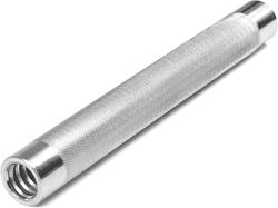 Yes4All Halterstang (set van 2), halterverbindingsstang en halterschijven, lengte 35 cm, diameter 25 mm, lengte 40 cm, diameter 30 mm, met 4 stersluitingen, verchroomd - halterstangen, haltergrepen, chroom