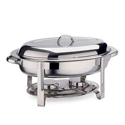 WAS 1460 000 GN 1/1 chroomnikkelstaal Chafng Dish met 2 brandstofhouders, 5,5 ltr, 51 cm x 31 cm x 25 cm