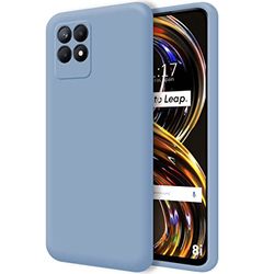 Ultra mjukt flytande silikonfodral för Realme 8i Färg Blå