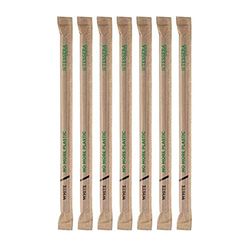 Tessera Bio Products Q0621WWFSC flexibel papieren rietje, 1/1 verpakt, wit, 0,6 cm diameter, 21 cm lang, 500 stuks