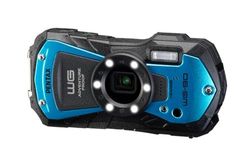 PENTAX WG-90 Blu - Fotocamera compatta digitale di classe standard, resistente all'acqua, progettata per la fotografia subacquea occasionale fino a una profondità di 14 metri