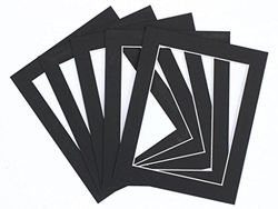 Frame Company Set di 10 cornici portafoto da Montare Bianco, Nero, 6x4 for Image Size 5x3