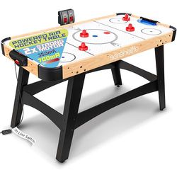 SereneLife 58" Air Hockey Game Table with 2x Stronger Motor, Digital LED Scoreboard, Puck Dispenser & Complete Accessories