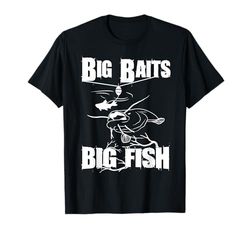 Pesce gatto Big Bait Big Fish Waller Silure Catfish Retro Maglietta