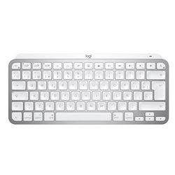 Logitech MX Keys Mini Teclado Inalámbrico Minimalista, Compacto, Bluetooth, Retroiluminado, USB-C, Compatible con Apple macOS, iOS, Windows, Linux, Android, de Metal - Gris claro, Español