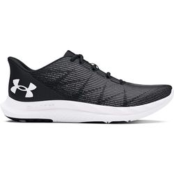 Under Armour UA W Charged Speed Swift Baskets pour femmes, chaussures de sport respirantes, noir/noir/blanc