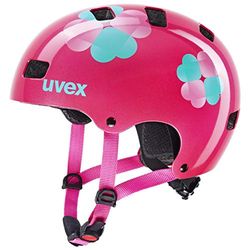 uvex kid 3 - stevige fietshelm voor kinderen - individueel verstelbare pasvorm - wasbare binnenvulling - pink flower - 55-58 cm