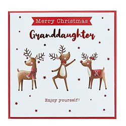 TEAM SANTA 'GRANDDAUGHTER' SINGLE CHRISTMAS CARD