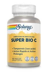 Solaray Super bio C | Formule tamponnée (non acide) | Action rapide et prolongée | 100 vegcaps