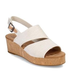 TOMS Claudine Sandale cale Femme, Teinture Naturelle pour Fil, 35.5 EU