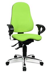 Topstar SI59UG05, Sitness 10 ergonomiczne krzesło biurowe, krzesło biurowe, w zestawie podłokietniki o regulowanej wysokości, materiał obiciowy zielony