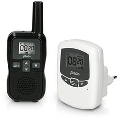 Alecto DBX80BK - Baby monitor - Baby monitor con portata di 3 km - Ricaricabile e con funzione VOX - Nero/Bianco