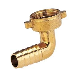 GARDENA messing kniekoppeling: Messing hoek met schroefdraad van 26,5 mm (G 3/4"), voor slangen van 13 mm (1/2"), voor het eenvoudig veranderen van richting (7286-20)