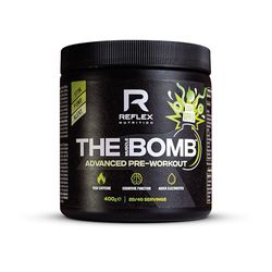 Reflex Nutrition The Muscle Bomb Caffeine Pre Workout Powder - 350mg Caffeine, 9g Citrulline Malate, 2.5g Beta Alanine - Energy, Pump & Focus for Explosive Workouts (Sour Apple, 400g, 20 Servings)