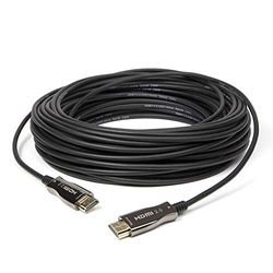 Emelec VíasCom EQ 115070 - Cable HDMI AOC 2.0 – 70.0 m 4K UHD Alta Velocidad + Ethernet en Fibra óptica Color Negro