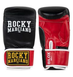 Benlee Rocky Marciano Unisex - volwassenen BILOX Artificial Leather Bag Mitts, zwart/rood, L