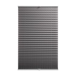 BLINDECOR Store plié translucide sans perçage pour fenêtre Polyester 100 x 140 cm 606 cm Gris