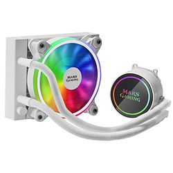 Mars Gaming ML120W, Refroidi par Liquide, TDP 200W, Ventilateur Dual ARGB, Blanc