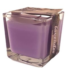 Vela perfumada lavanda en tarro de cristal 8 x 8 x 8 cm