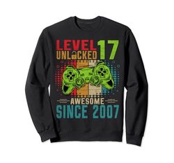 level 17 unlocked compleanno 17 anni regalo 17 anni maschio Felpa