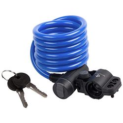 M-Wave S 10.18 Câble antivol spirale, mixte, bleu