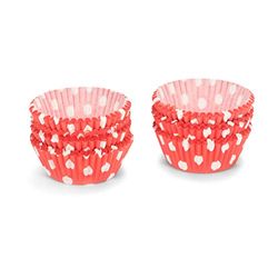 patisse Pappers-cup-cake-formar, röd/vit, 3 cm