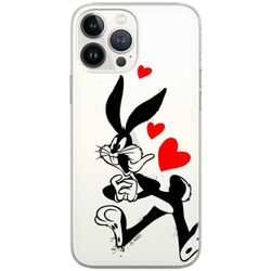 ERT GROUP mobiltelefonfodral för Apple Iphone 6 PLUS originalt och officiellt licensierat Looney Tunes mönster Bugs 002 Vit optimalt anpassad till formen på mobiltelefonen, gedeeltelijk transparant