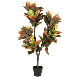 Koopman International b.v. Pianta artificiale Croton 120 cm con fioriera
