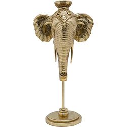 Kare Design kandelaar Elephant Head, kandelaar, olifantenkop, goud, artikelhoogte 49 cm