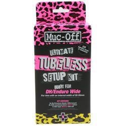 Muc-Off Kit Tubeless Completo per Biciclette Tubeless Ready, DH Wide - Include Nastro Tubeless, Pezze Riparazione Tubeless, Valvole Tubeless e Liquido Tubeless