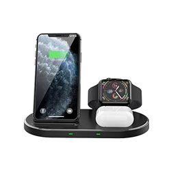 WE Apple 3-in-1 inductie-dock voor iPhone/AirPods/Apple Watch – zwart